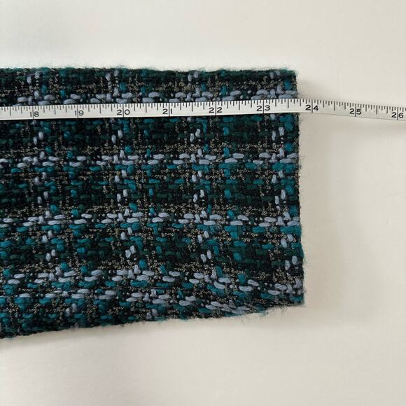 Croft & Barrow Blue & Black Plaid Tweed Button Up Blazer - Picture 13 of 13